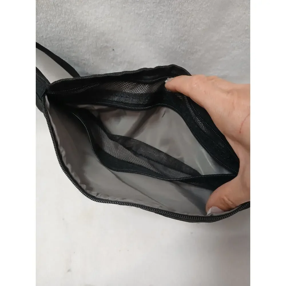Supreme Fanny Pack Cross Body Bag Black Red Logo‎ See Missing Zipper Pull Sporty